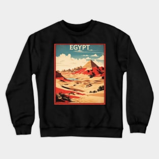 Pyramids of Giza Egypt Vintage Travel Crewneck Sweatshirt